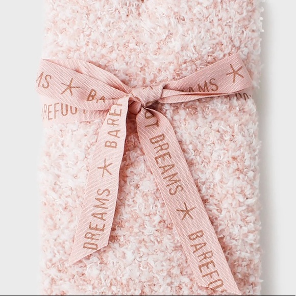 Barefoot Dreams Accessories - Barefoot Dreams Dusty Rose/White Ankle Socks